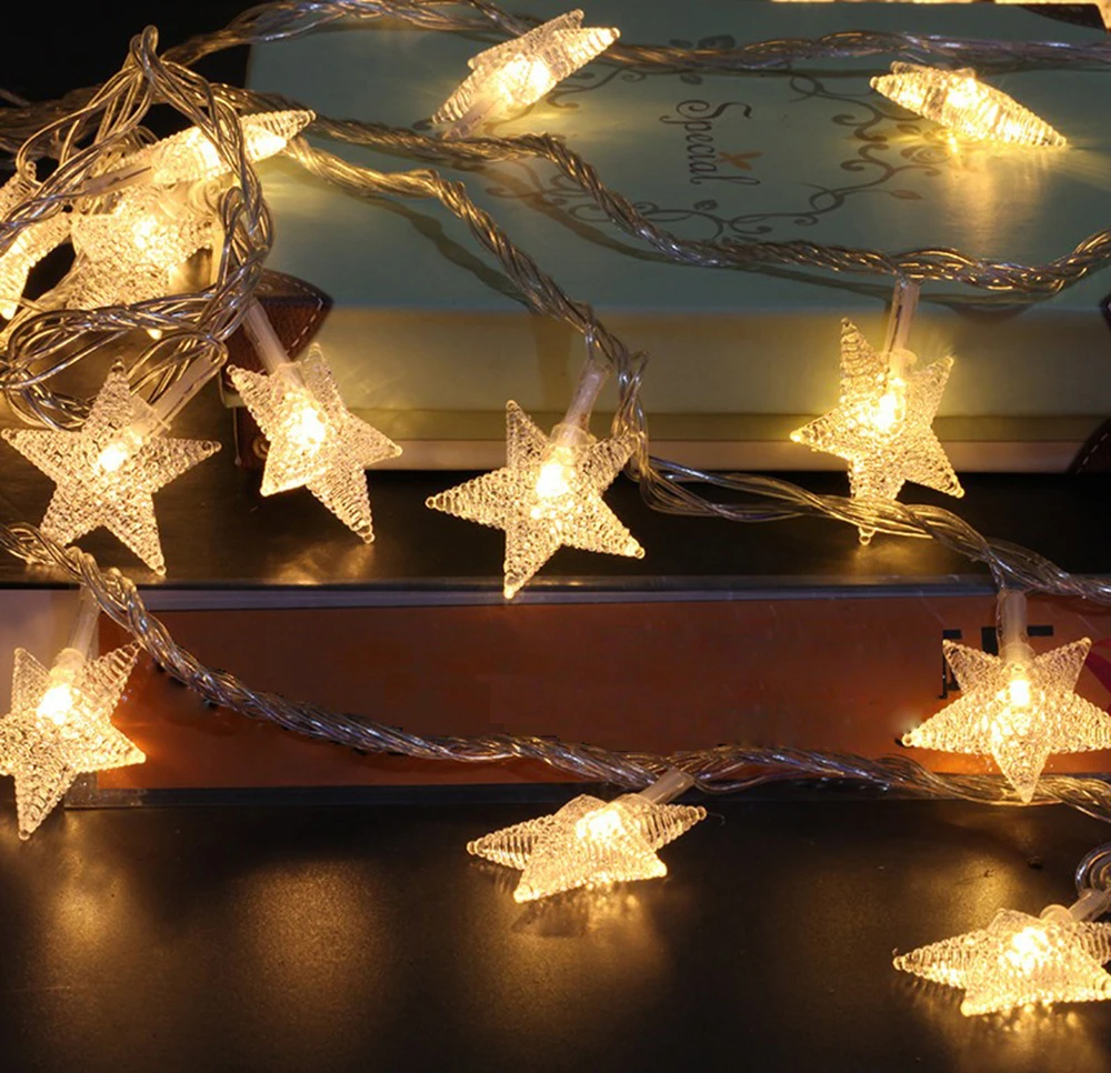СВЕТОДИОДНАЯ Гирлянда со звездами 3/5/10 м|fairy lights wedding|lighting weddingslight christmas |