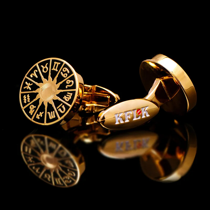 Элитная рубашка Kflk запонки для мужчин подарок бренд манжеты Кнопка Созвездие