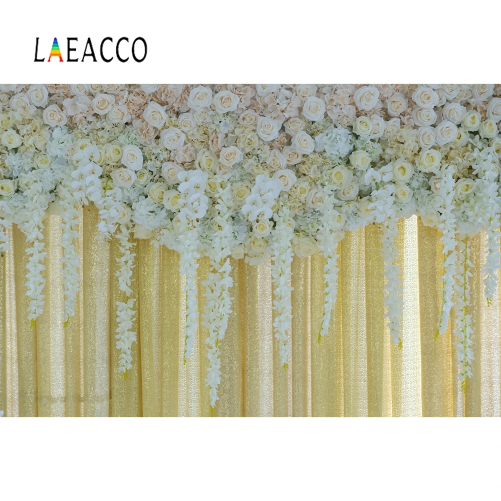 Laeacco свадебные фоны фотография цветущие цветы Цветочные кисточки занавес