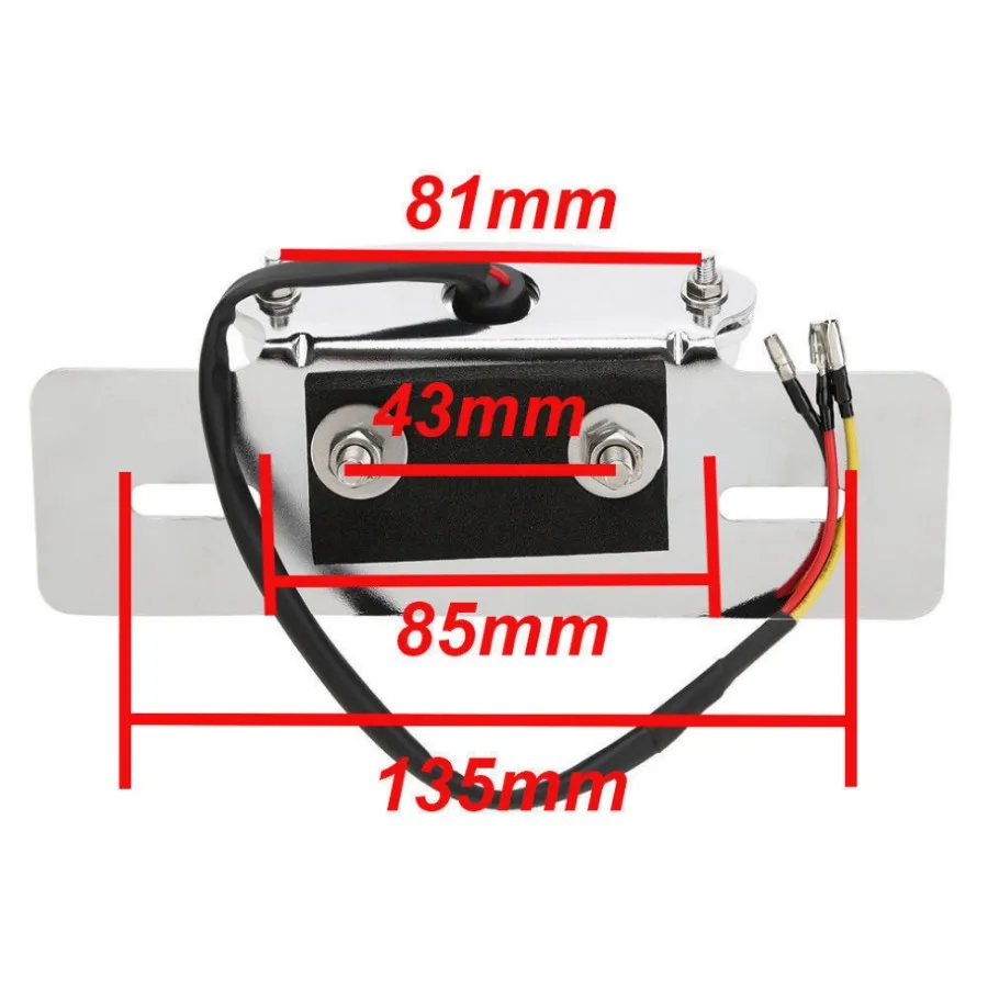 

Smoke Len Motorcycle License Plate Integrated LED Turn Signal Brake Tail Light Chrome
