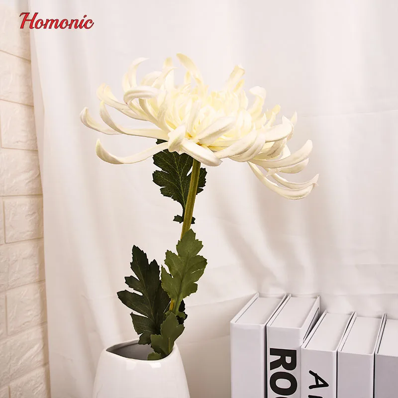 2 шт. большие головы шелковые хризантемы балкон цветок PUchrysanthemum ощупь имитации
