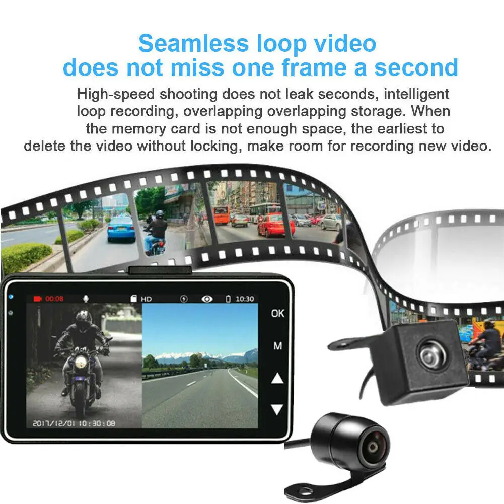 3 &quot1080 P HD мотоциклетная камера DVR мотор видеорегистратор со специальным