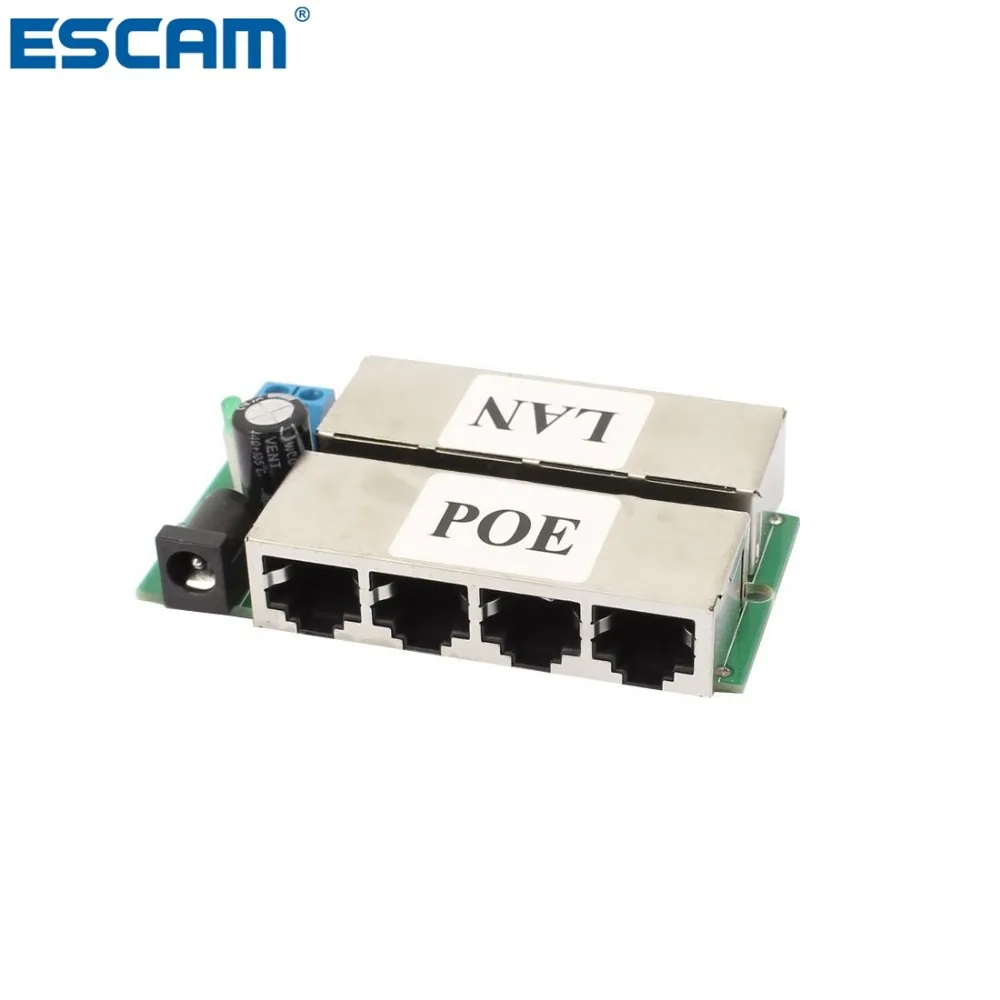 4 канала Over Ethernet PoE инжекторный модуль видеонаблюдения ip камеры