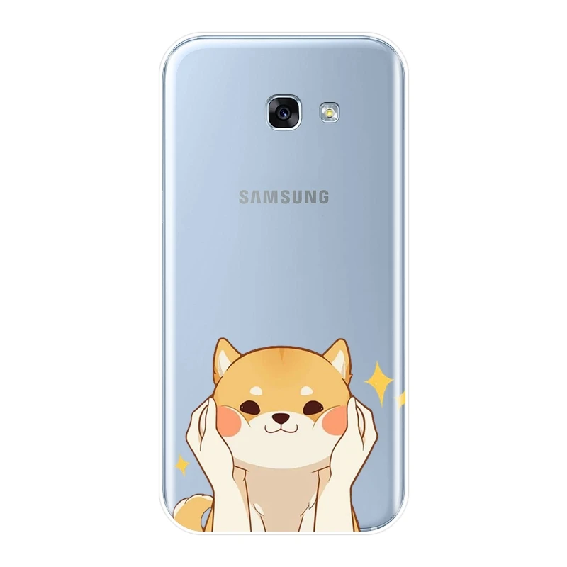 Задняя крышка для Samsung Galaxy A5 A7 2018 A6 A8 Plus Shiba Inu Dog силиконовый мягкий чехол A3 2016 2017