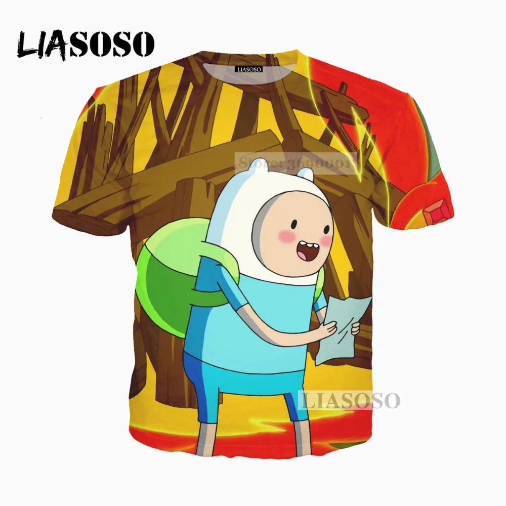 LIASOSO 2018 модные 3D с принтом Мужские и женские аниме из мультфильма Время