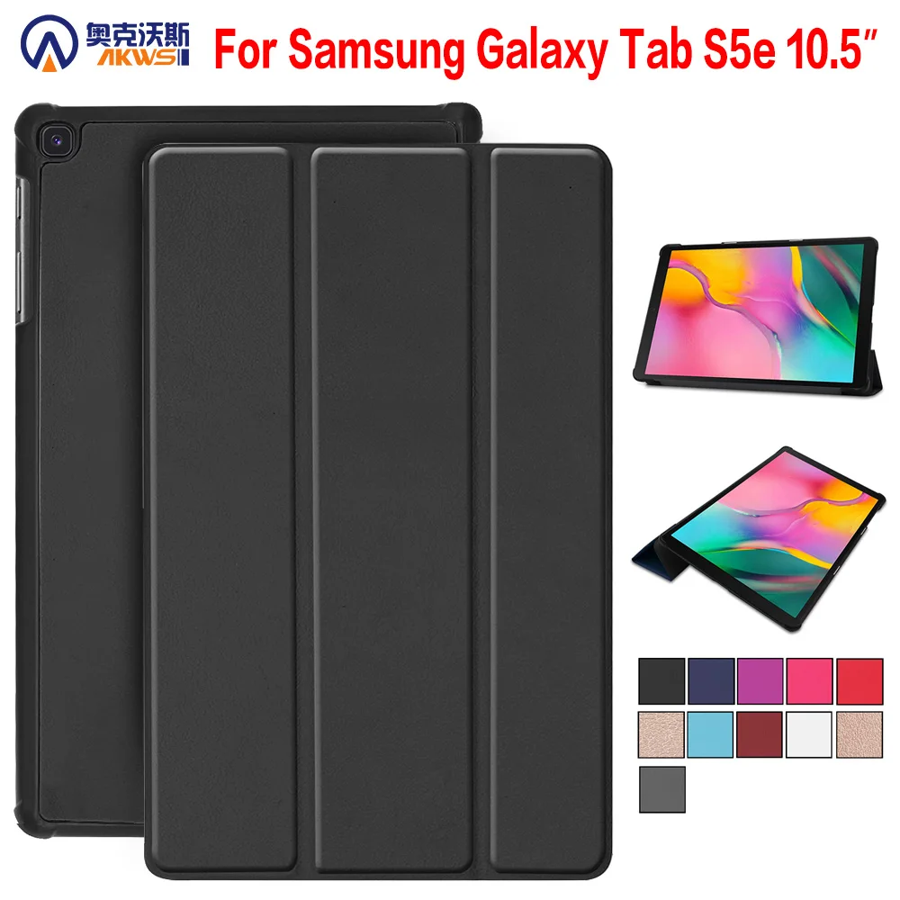 Tablet Case for Samsung Galaxy Tab S5E SM-T720 T725 Slim Cover for Galaxy Tab 10.5 2019 Auto Sleep PU Leather Capa