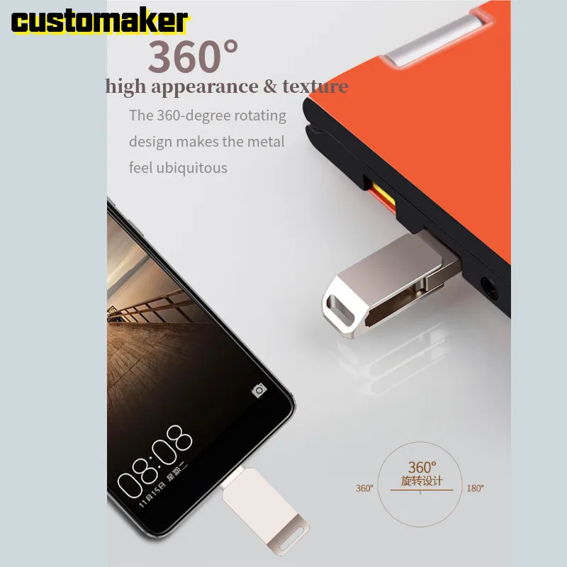 Флешка 2 в 1 с индивидуальным логотипом быстрая флеш карта Usb 16 ГБ для телефонов