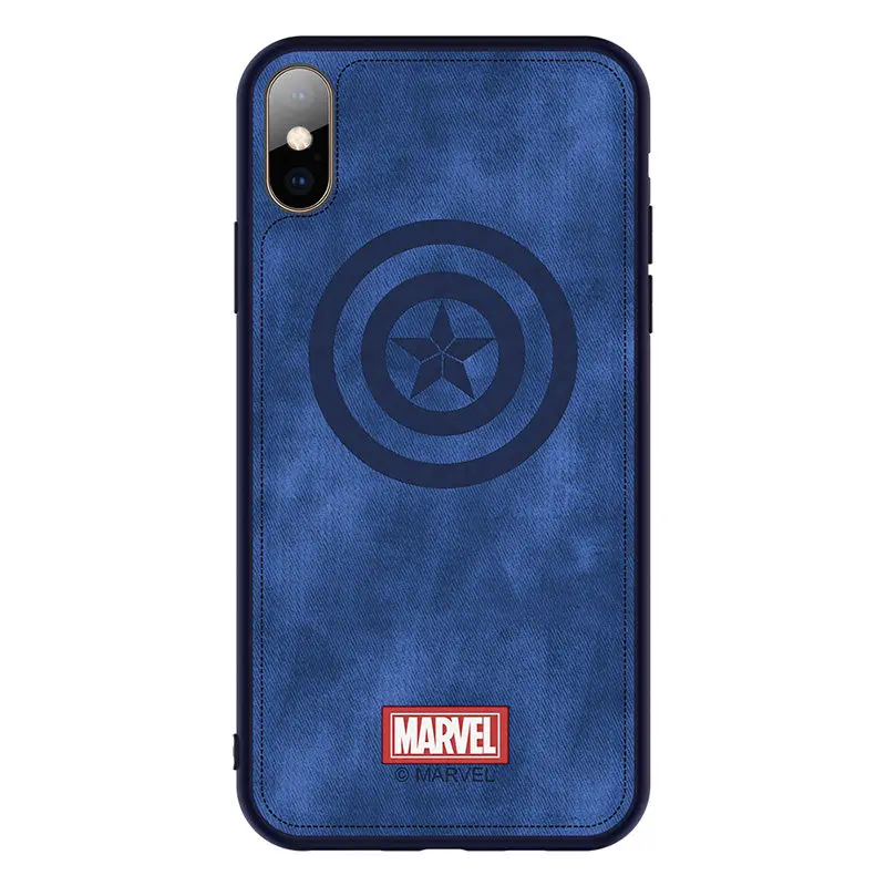 Captain America Чехол для телефона Apple iphone 7 8 Plus X XR XS 11 Pro MAX Marvel Человек паук Капитан Америка противоударный тканевый чехол - Цвет: Captain America