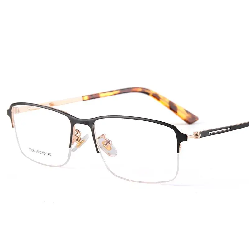 High Quality Designer fashion Glasses Frame Men Myopia Optical Half Alloy Prescription Big box 906 | Аксессуары для одежды