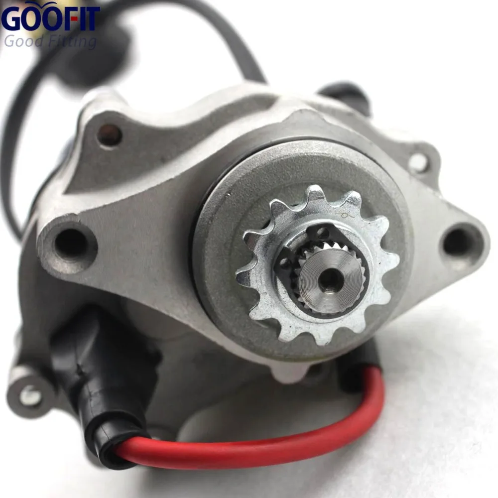 Электрический стартер GOOFIT 12 Зубцов китайский топ крепление двигателя для 50cc 70cc