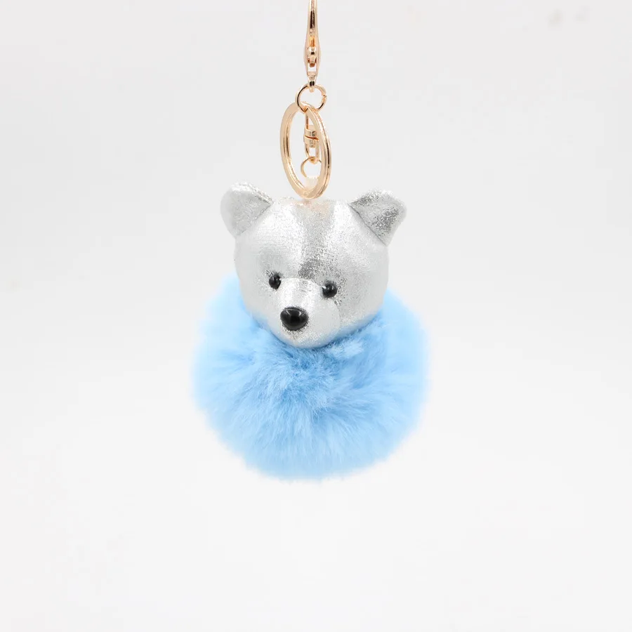 2019 New Fashion Jewelry Cute bear Ball Key Chain Car Keyring Holder Bag Pendant Charm Keychain Plush Fur Women | Украшения и