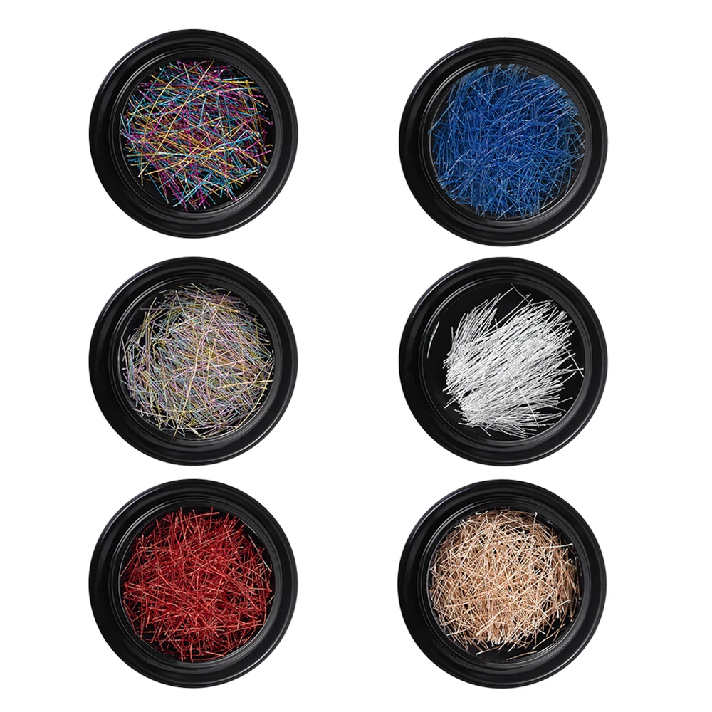 1 коробка полосы для ногтя Art декоративная лента шелковая нить 3D ногтей арт