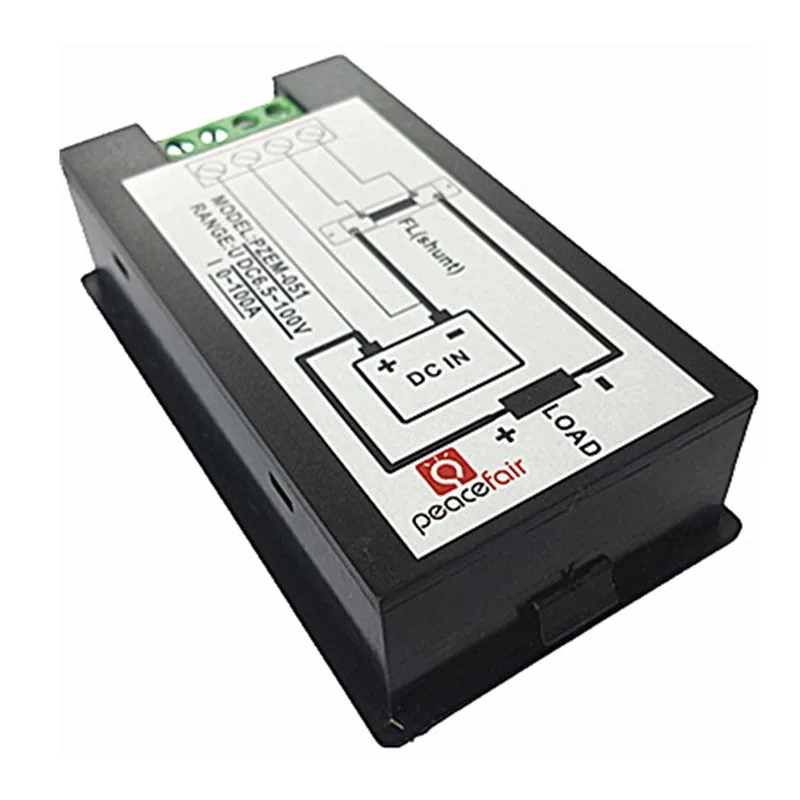 PZEM 051 dc 100 v 100a цифровой вольтметр Амперметр Панель солнечной энергии метр ЖК