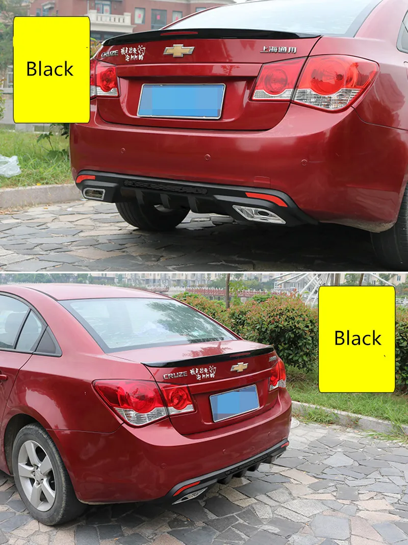 Для Chevrolet Cruze задний спойлер ABS задний бампер диффузор защитные бамперы для Cruze обвес бампер задний спойлер 2009