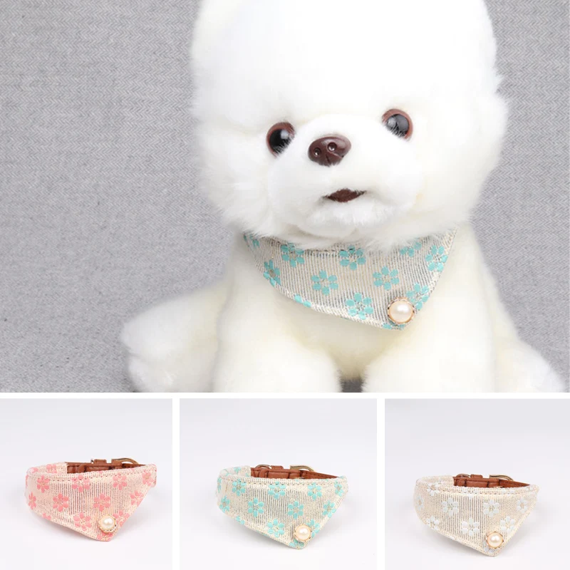 

Fashion Print Floral PU Leather Pet Dog Collars Portable Outdoor Walking Puppy Dogs Leads Leashes Adjustable Cats Neck Collar