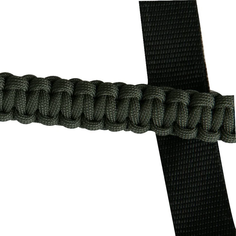 

Adjustable Paracord Rifle Gun Sling Strap With 2pcs 1" Swivels 550 Paracord Gun Sling Strap Dual Point 360 Swivel OD Green