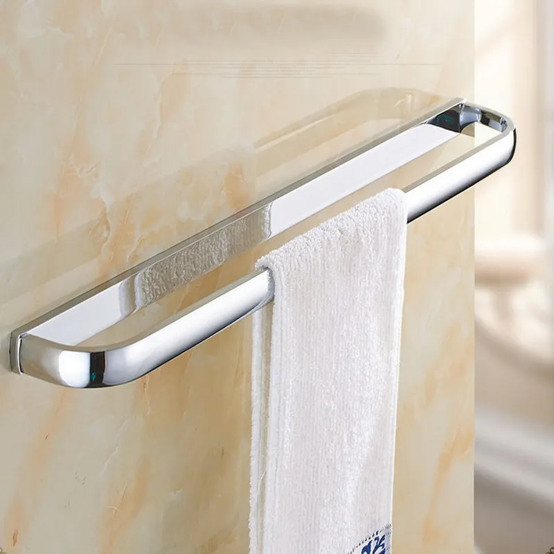 Single Towel Bar Настенный аксессуары для ванной набор хром полированный зубная щетка держатель Держатель для полотенца бар аксессуары для ванной комнаты - Цвет: Single Towel Bar
