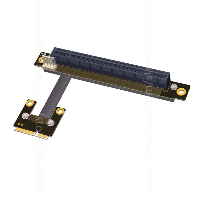 Riser PCIe 16x PCI E x16 к Mini половинный mPCIe adapter Card elbow design Gen3.0 кабель 128 Гбит/с 16