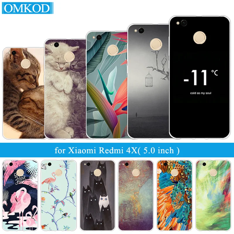 5 0 &quotдля Xiaomi Redmi 4X ТПУ силиконовый Фламинго задняя крышка для 4 X матовый чехол