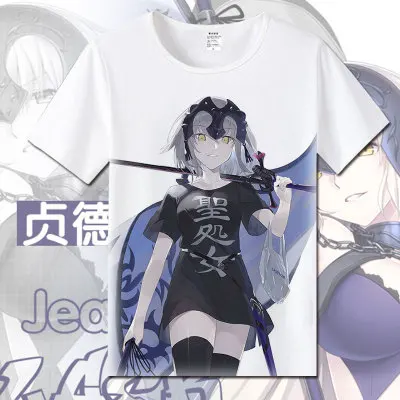 Pattern 4 Fate/Grand Order Joan of Arc, хлопковые футболки для женщин, Студенческая футболка Jeanne d'Arc, летняя одежда с круглым вырезом и коротким рукавом, футболки - Цвет: Pattern 4
