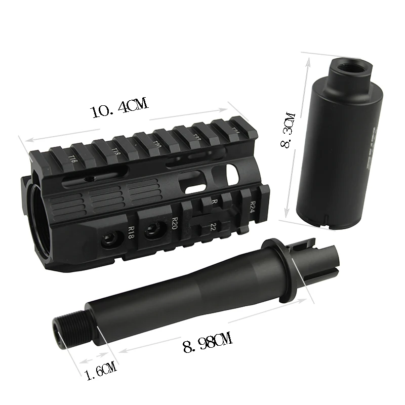 Тактическая ультра короткая рельсовая система CQB 4 0 дюйма (BK/DE) для страйкбола AEG
