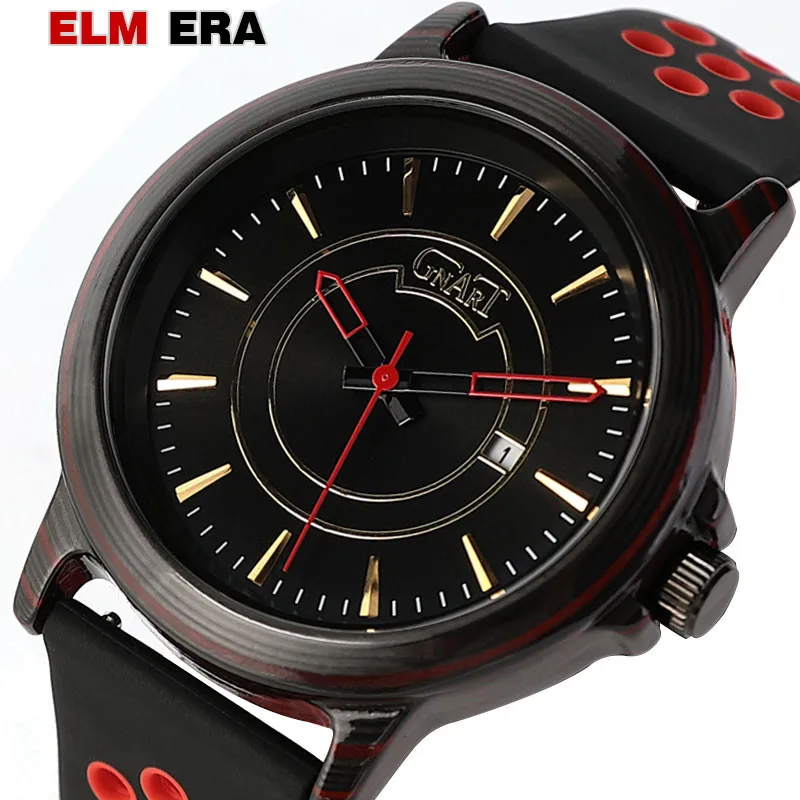

ELMERA Relogio Masculino 2019 Luxury Brand Men Military Sports Watches Men's Quartz Date Clock Man Casual Leather Wrist Watch