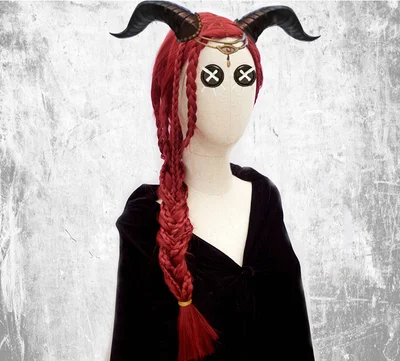 Wig Костюмы для косплея игры идентичность V Cos фламен Гилман Фиона Женская Доктор леса Косплэй костюм вечерние темно летучая мышь для девочек костюм-платье - Цвет: Wig