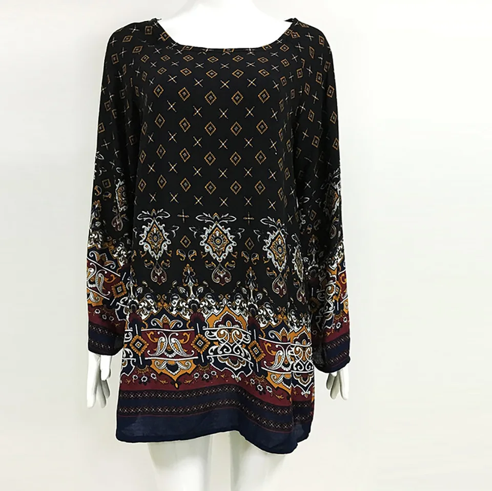 2018 женские Модные богемный Винтаж этнический Стиль свободные Повседневное