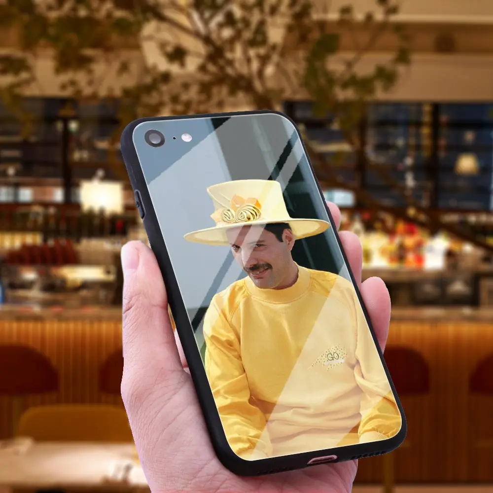 WEBBEDEPP Фредди Меркури королева чехол из закаленного стекла для телефона Apple iPhone Xr Xs