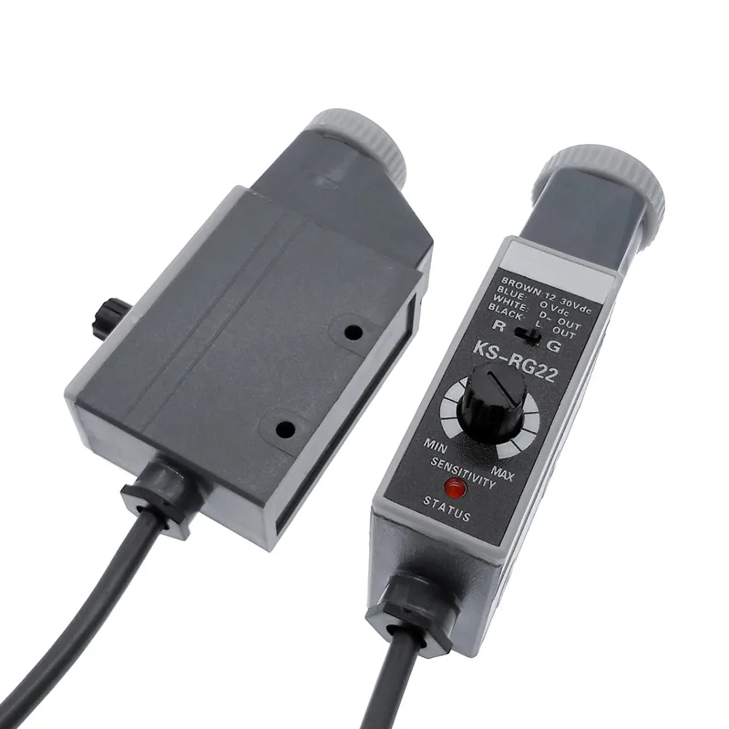 Цвет товара датчик KS-W22 KS-G22 KS-R22 может занять от 10 до 30V обнаружения метки светоэлектрический переключатель Цвет датчика меток KS-RG22 KS-WR22 KS-WG22