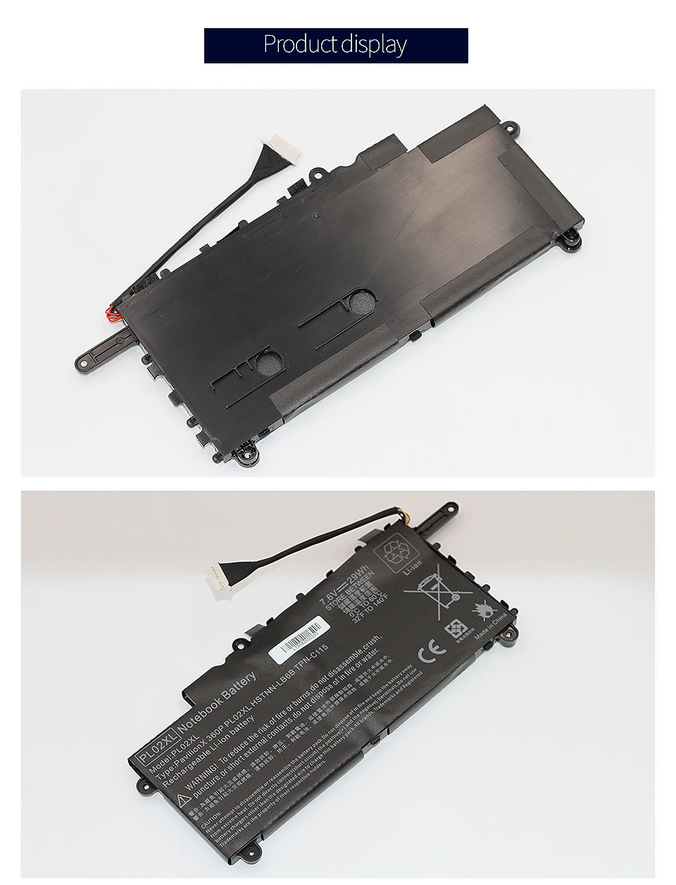 Apexway 7,6 V PL02XL Аккумулятор для ноутбука HP Pavilion 11-n x360 PL02XL 751681-421 HSTNN-LB6B TPN-C115