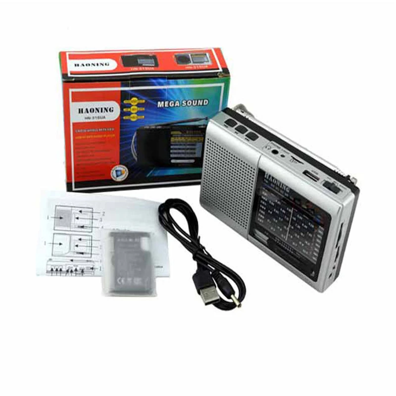 FM/AM/SW Мини Портативный радиоприемник нейтральный MP3-плеер для пожилых 3 в 1 динамик