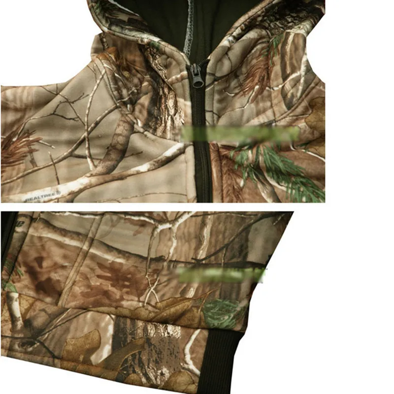 4 шт. зимняя одежда из натурального дерева бионический камуфляж с капюшоном для