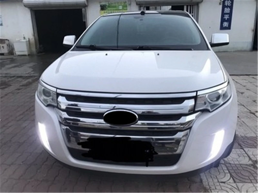 Автомобильная проблесковая дневные ходовые огни для Ford Edge 2009 2010 2011 2012 2013 дневного света автомобильные дневные ходовые огни с сигналом поворота колпак противотуманных фар