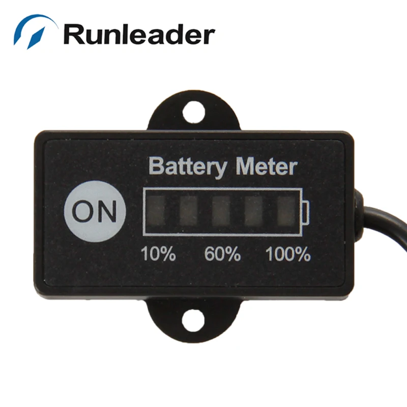 RL-BI005 Mini 12/24V LED Battery INDICATOR meter for car cleaner CHIPPER golf carts electronic toys scooter motorcycle mower | Автомобили