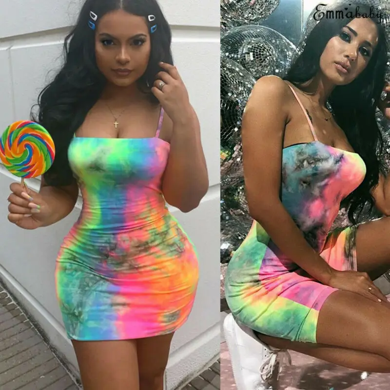 Сексуальное женское красочное облегающее платье 2019 вечернее с открытой спиной
