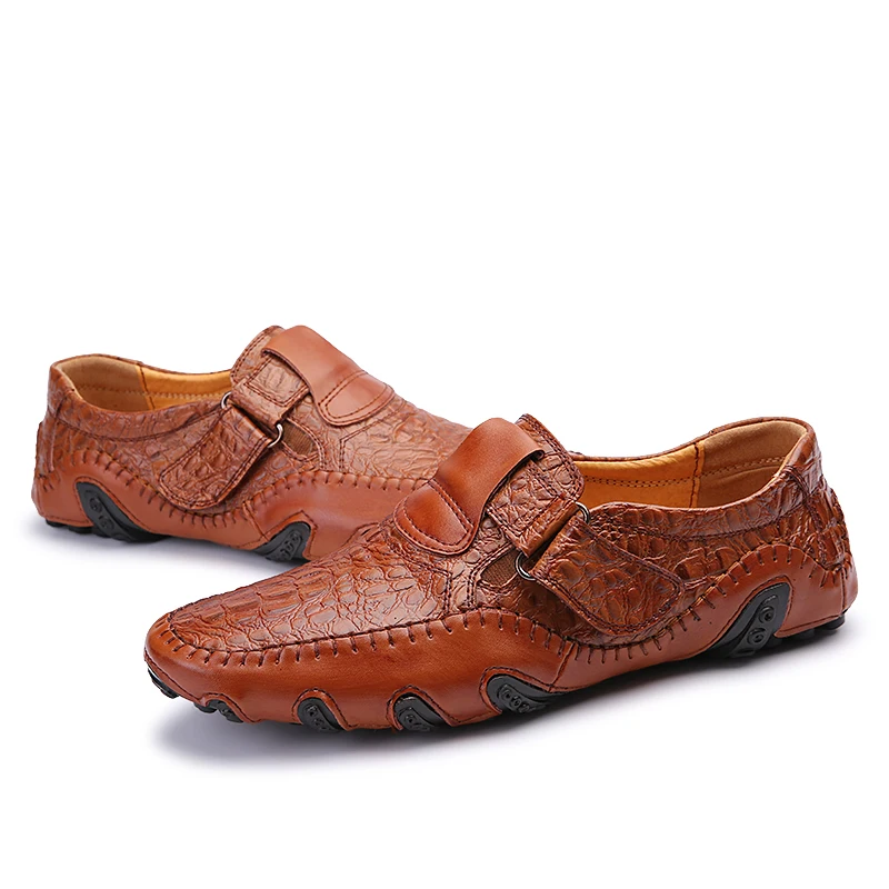 Мужская повседневная кожаная обувь новинка 2017 модные мужские лоферы для