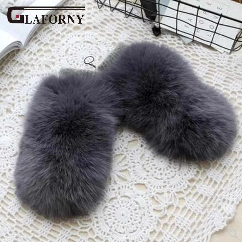 Glaforny женские модные брендовые новые оригинальные шерстяные зимние перчатки с лисьим мехом варежки меховые перчатки с натуральным лисьим мехом