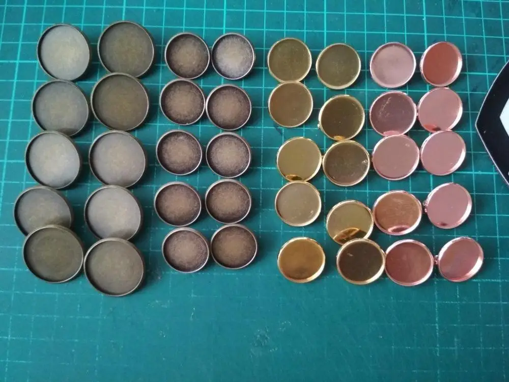10 шт. 20/25 мм круглый чехол для мобильного телефона в стиле "Bts настроек Pin латунный пустой булавка брошь Настройки Кабошон База оправа гнездо Кабошоны Камея DIY конечные бусины в форме цветов