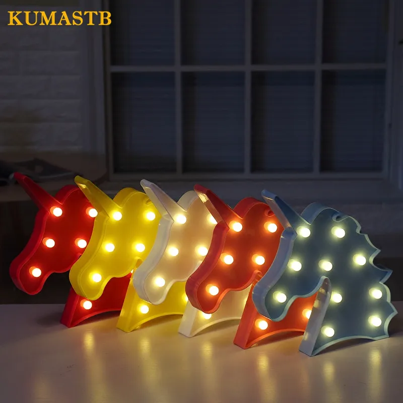 Ночсветильник детский с 3d-изображением фламинго кактуса ананаса пингвина