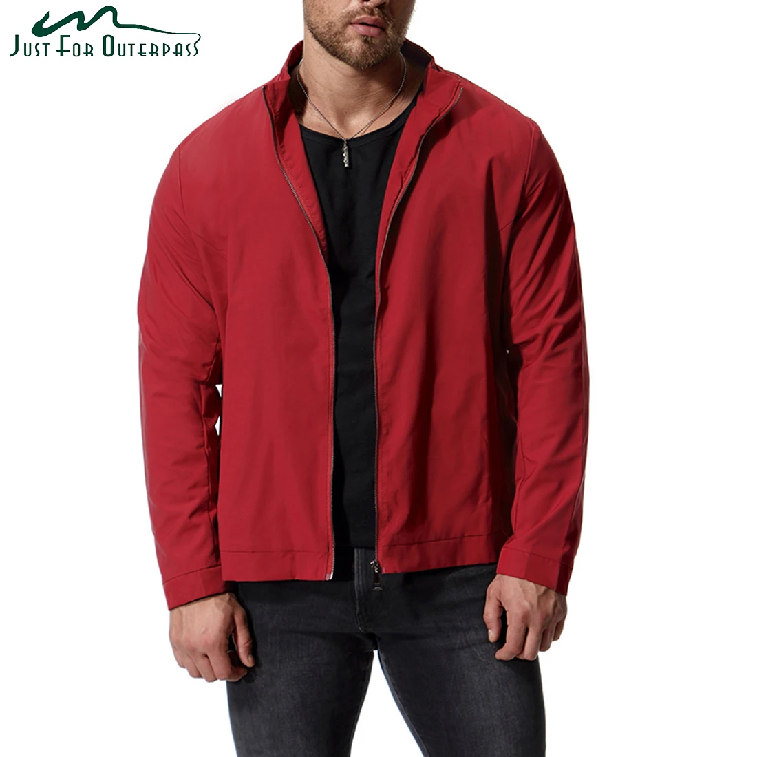 2019 Новая Осенняя Повседневная однотонная Куртка мужская черная куртка со