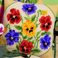 TH flowers 02 DIY Набор для рукоделия Подушка с вышивкой из акриловой пряжи Гобелен Холст Подушка спереди вышивка крестом наволочка - Цвет: Светло-желтый