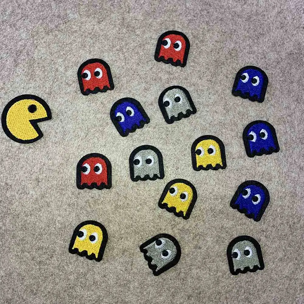 Заплатка с утюгом Pacman в стиле ретро 80 х|Заплатки| |