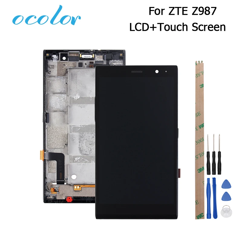 Ocolor для zte Z987 ЖК дисплей Дисплей + Сенсорный экран с рамкой 6 дюймов дигитайзер
