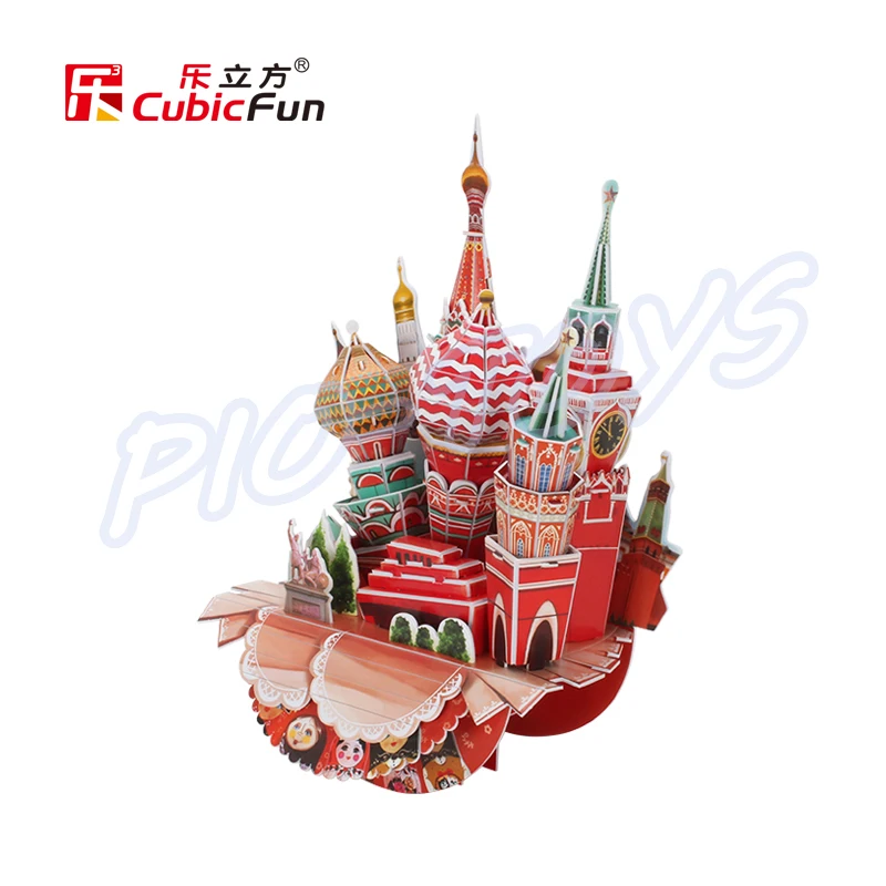 Новая идея подарок городской пейзаж в Москве 3D пазл модель сделай сам
