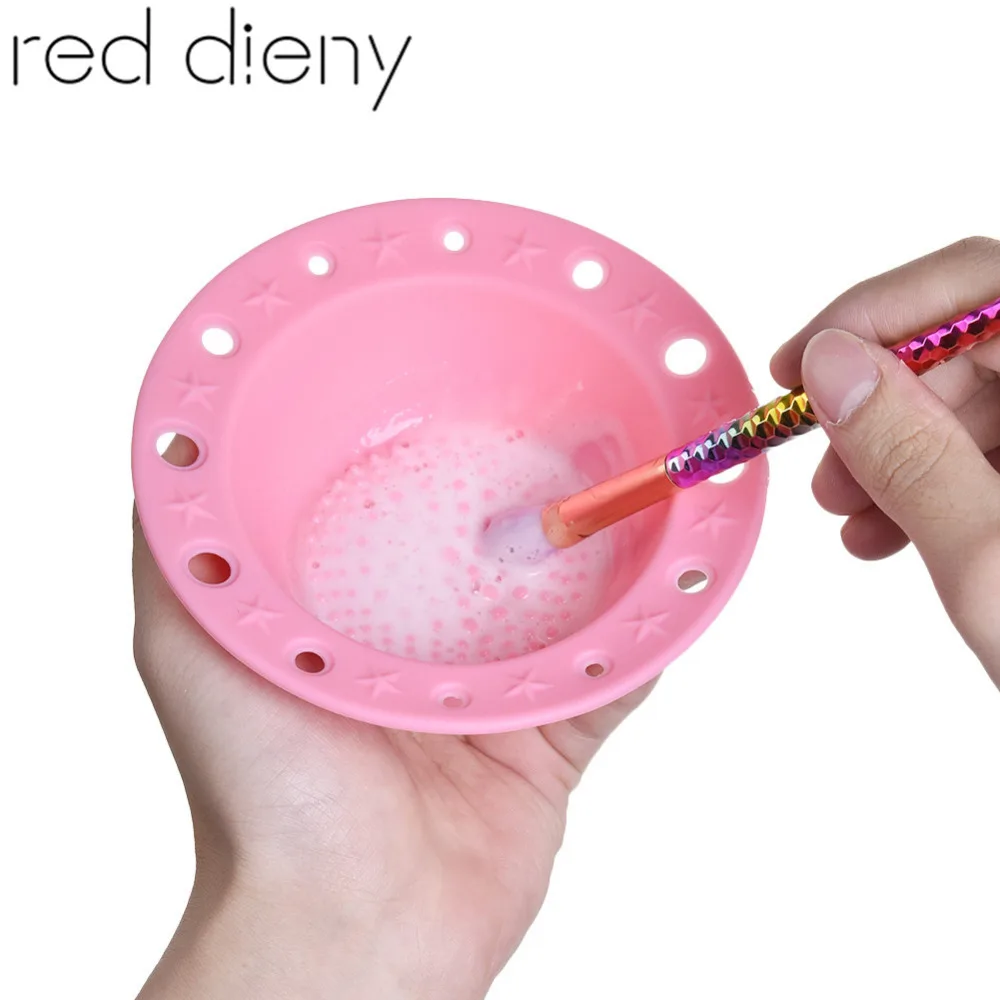 Новая модная силиконовая щетка для макияжа чистящая коробка мытья инструменты