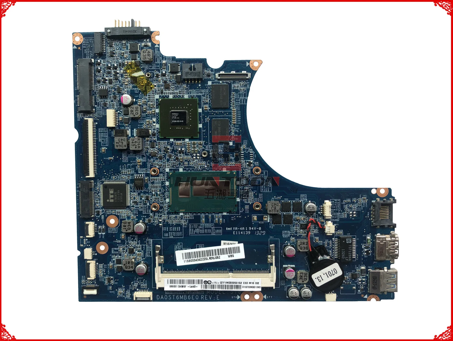 DA0ST6MB6F0 для lenovo IdeaPad Flex 14 серийная материнская плата для ноутбука SR170 I5-4200U FRU: 90004342 2 ГБ полностью протестирована