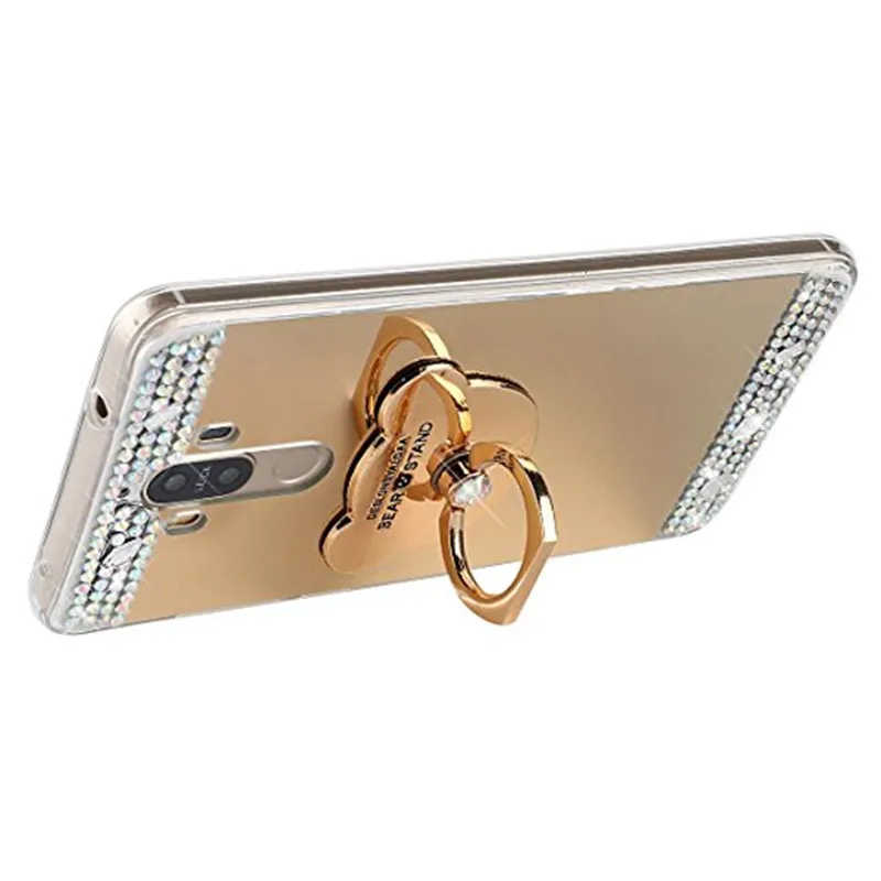 Зеркальный чехол Bling Cover &amp Ring holder Для Huawei P20 Pro P8 P9 P10 Lite PLUS Honor 10 8A V20 7c 7a 6X 8 20 5X 6A 7X Y6 2019