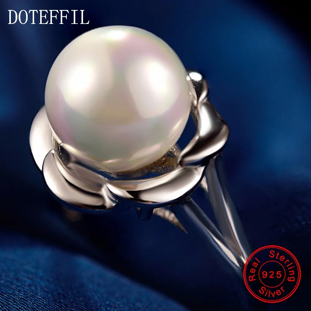 Женское кольцо из серебра 925 пробы с жемчугом | Украшения и аксессуары