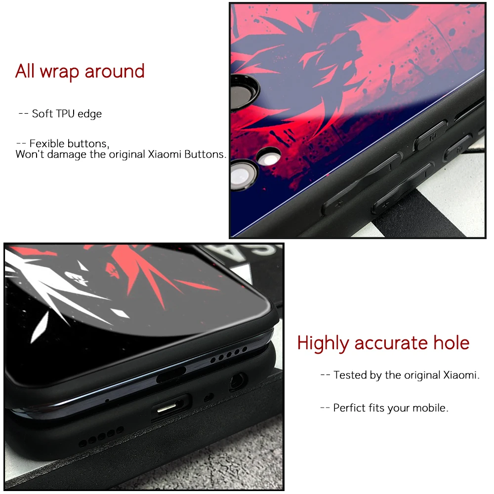 Чехол для Xiaomi mi x 3, Жесткий Чехол из закаленного стекла с изображением Dragon Ball Son, чехол Гоку для Xiaomi mi 8 mi 6 mi 9 SE mi x 2 2 s 3 Max 3
